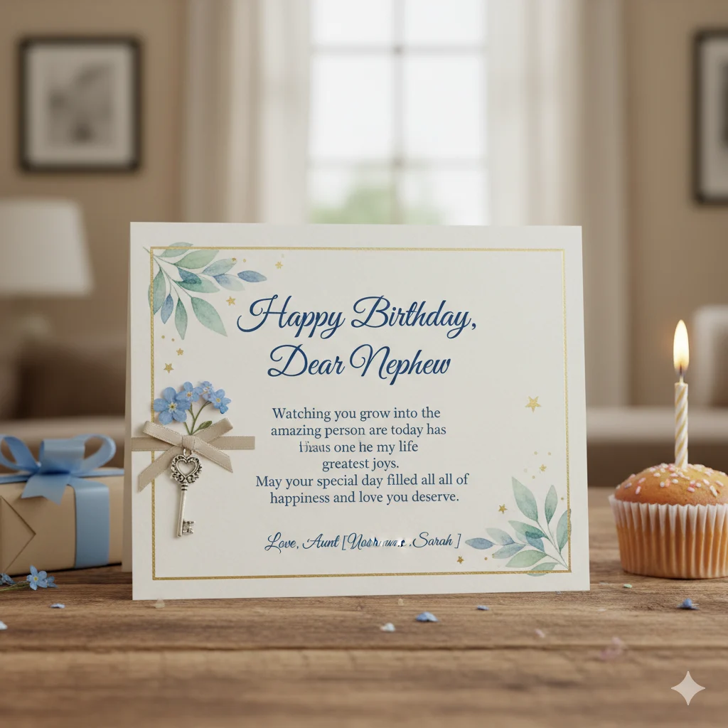 touching birthday wishes for nephew from aunt