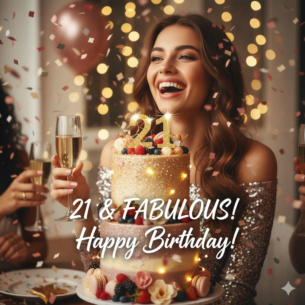 21st birthday wishes for a girl