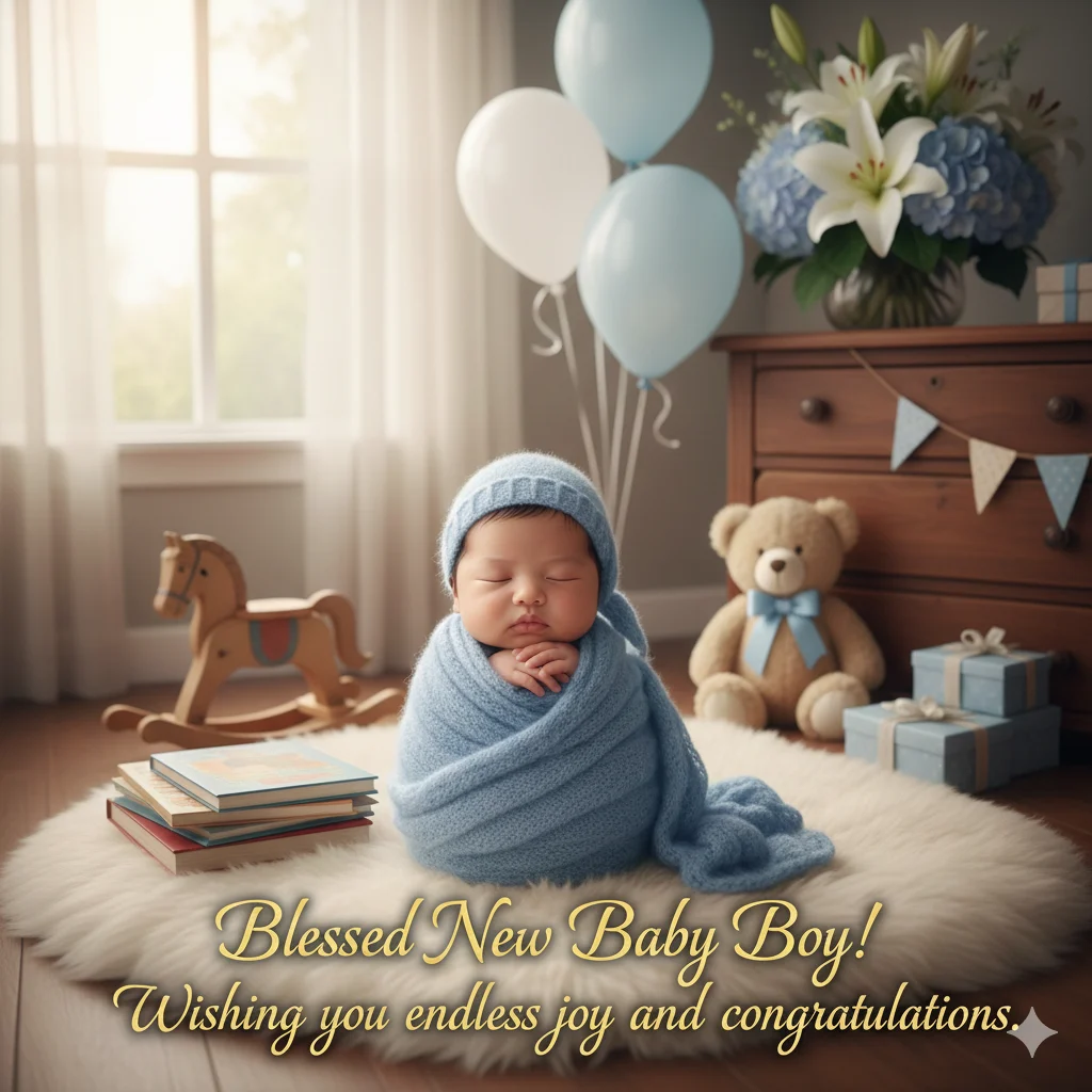 blessed new baby boy wishes congratulations