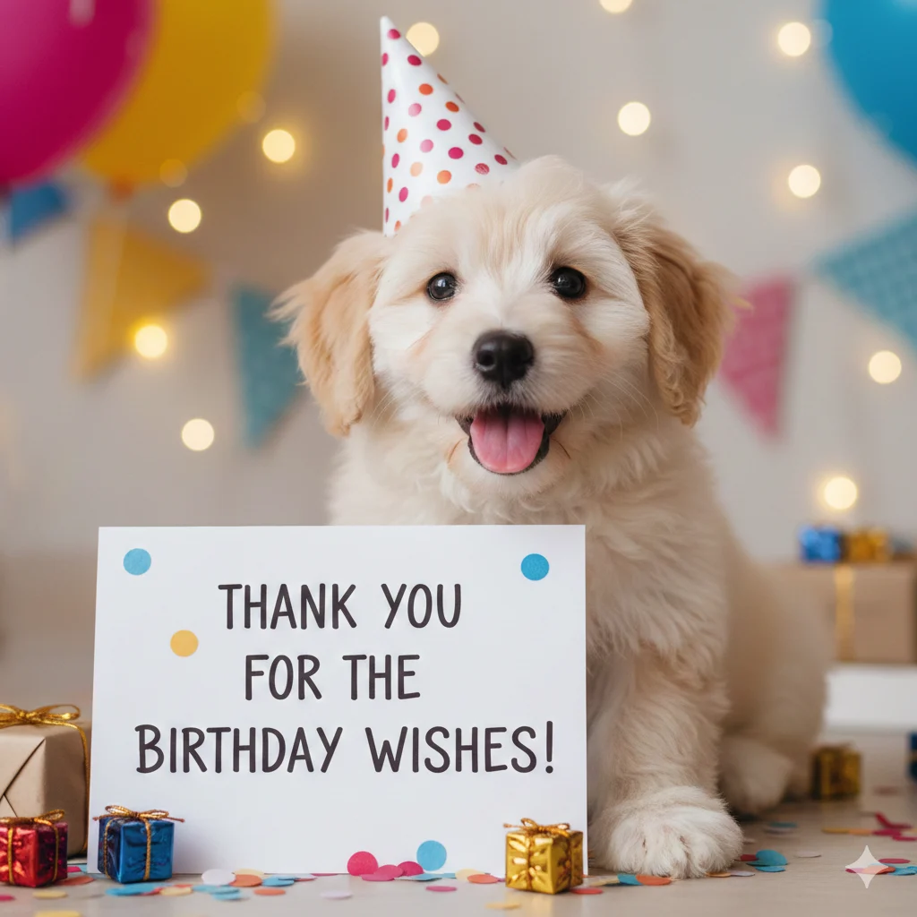 cute thank you for the birthday wishes