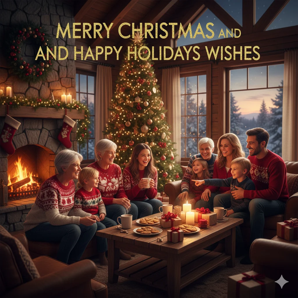 merry christmas and happy holidays wishes