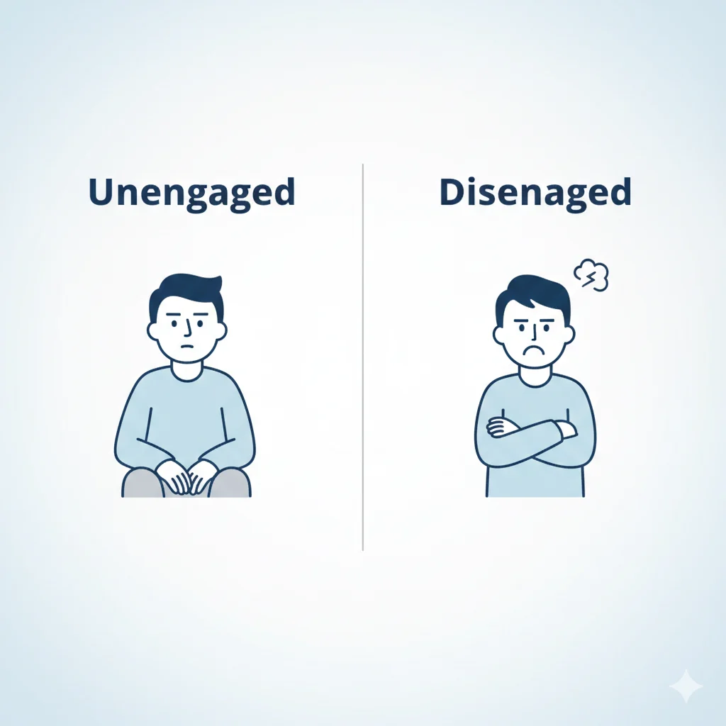 unengaged or disengaged