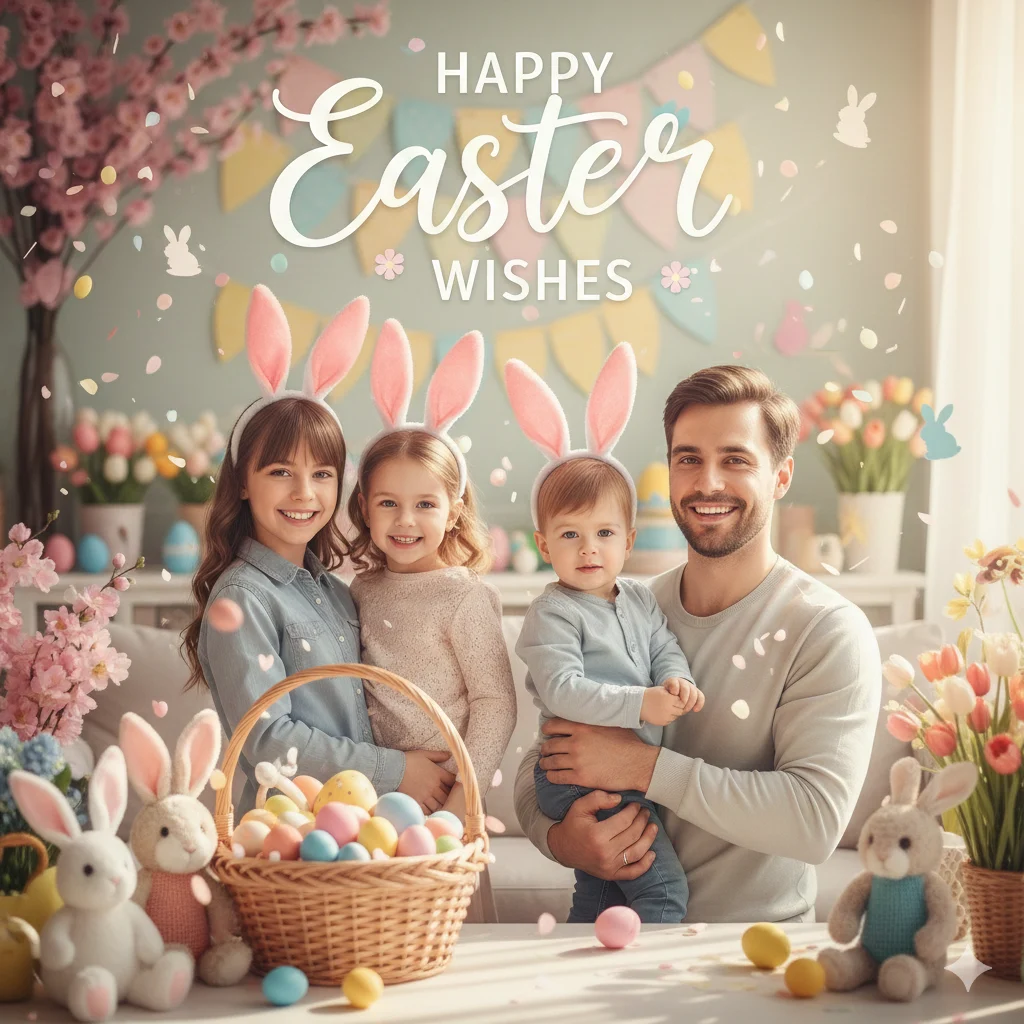 family happy easter wishes