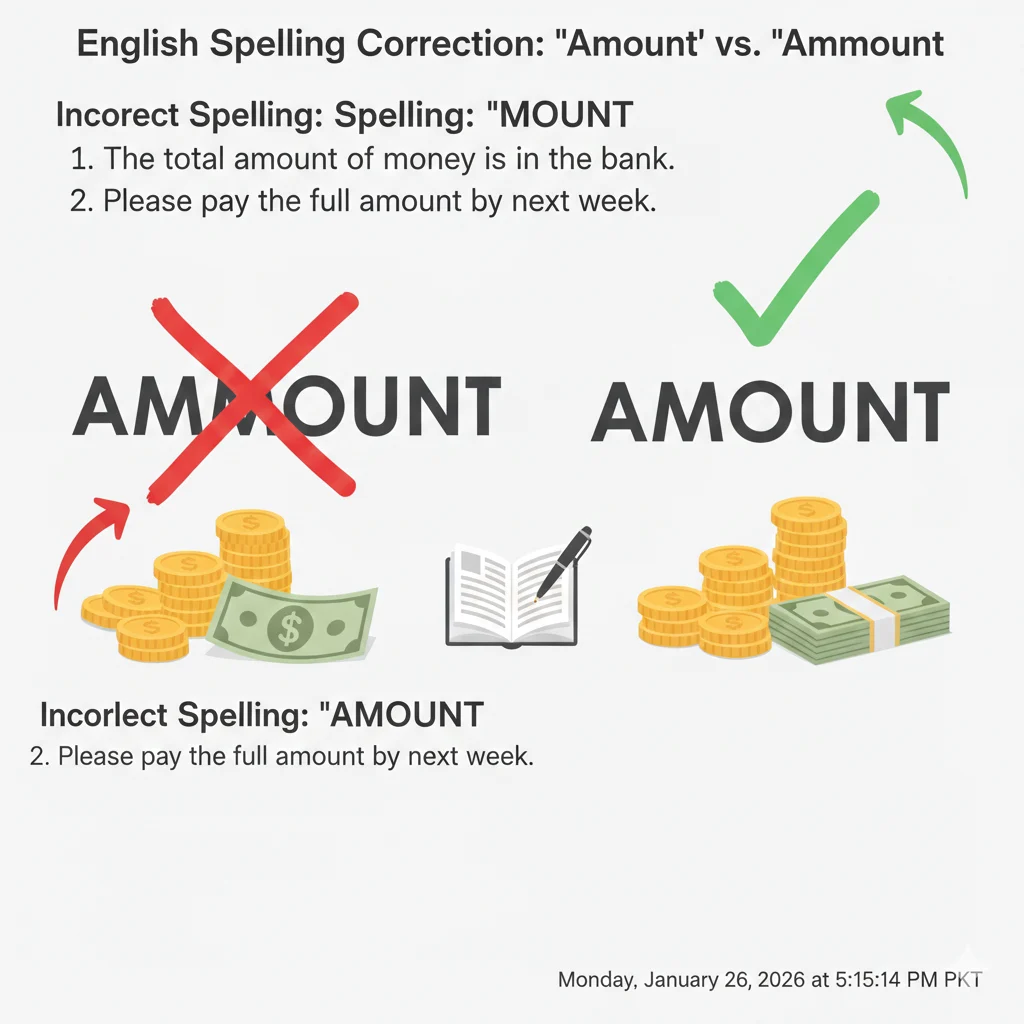 amount or ammount
