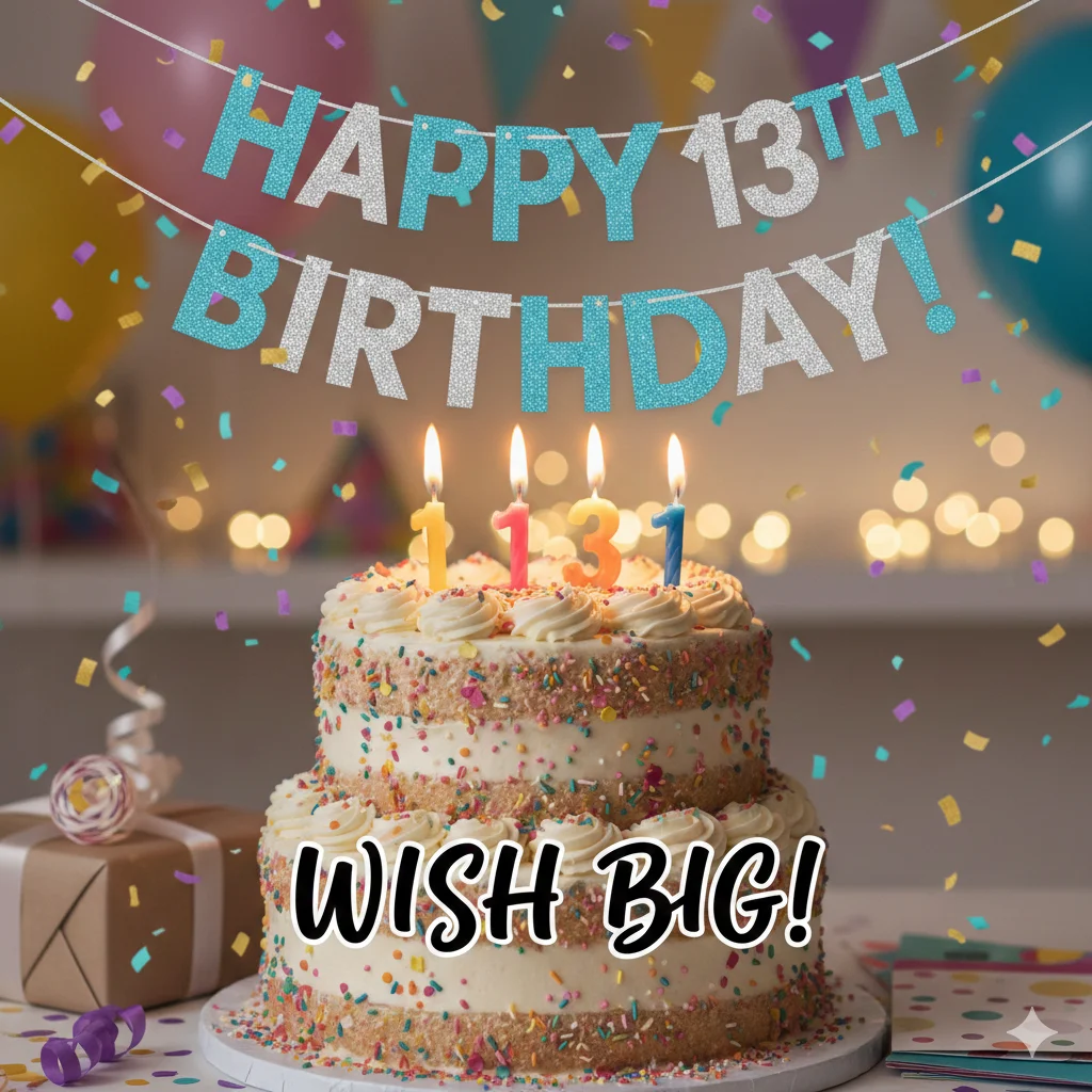 13th birthday wishes