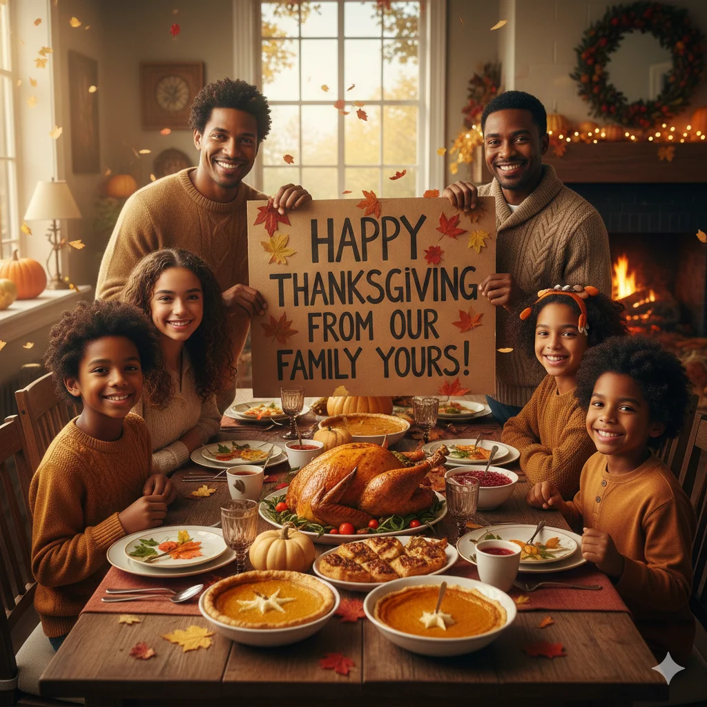 family wishes happy thanksgiving