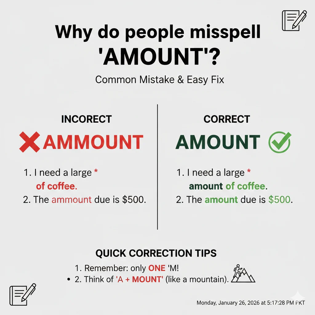 amount or ammount