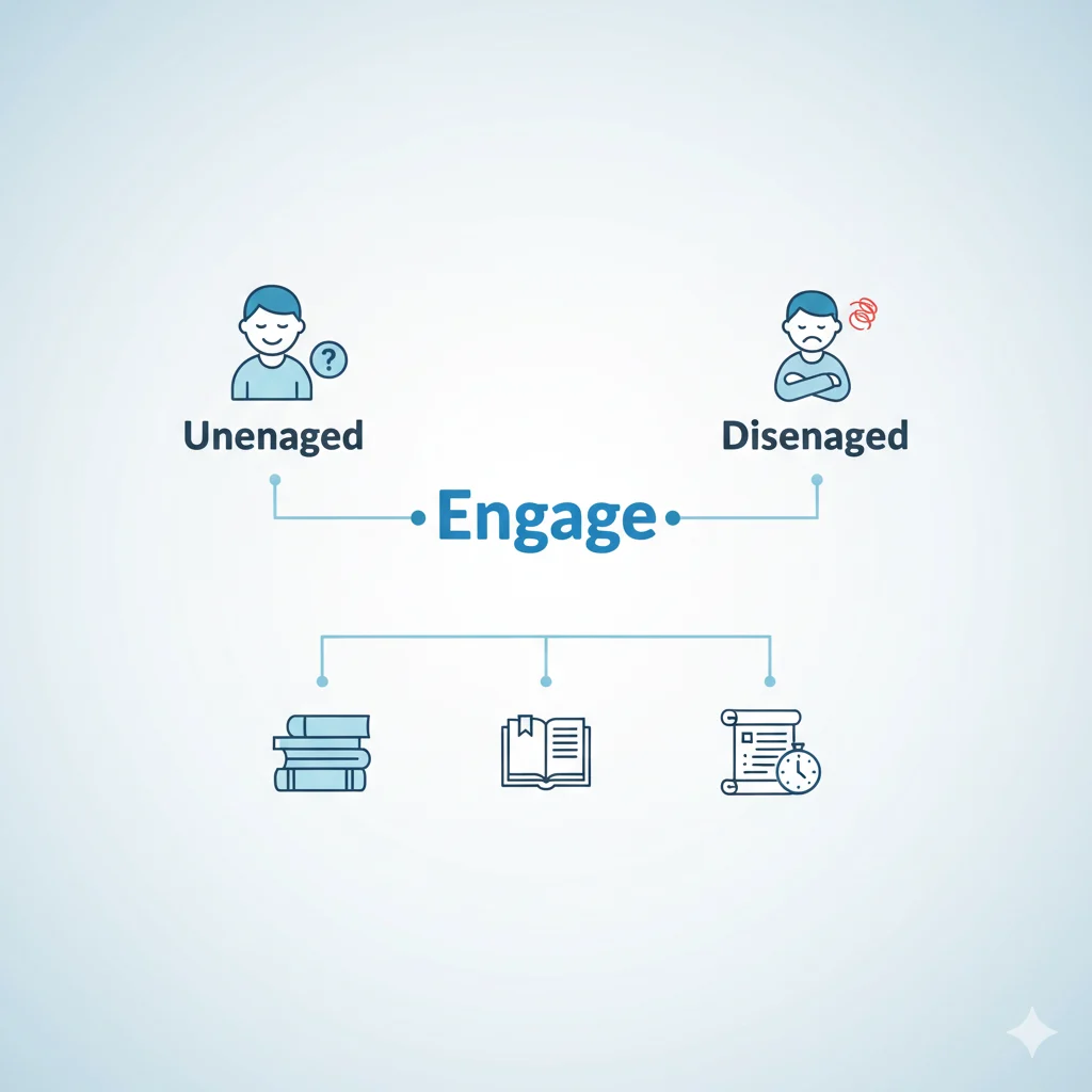 unengaged or disengaged