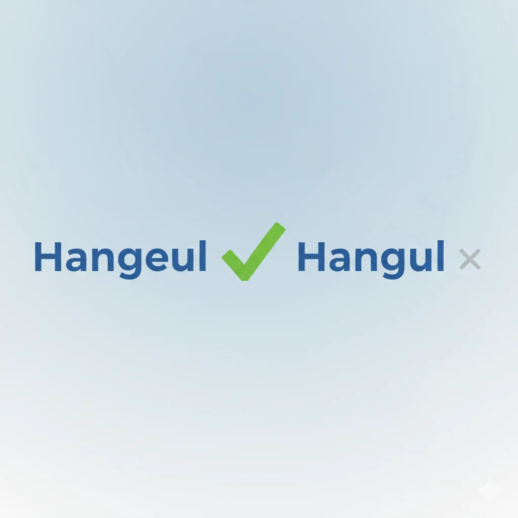 hangeul or hangul