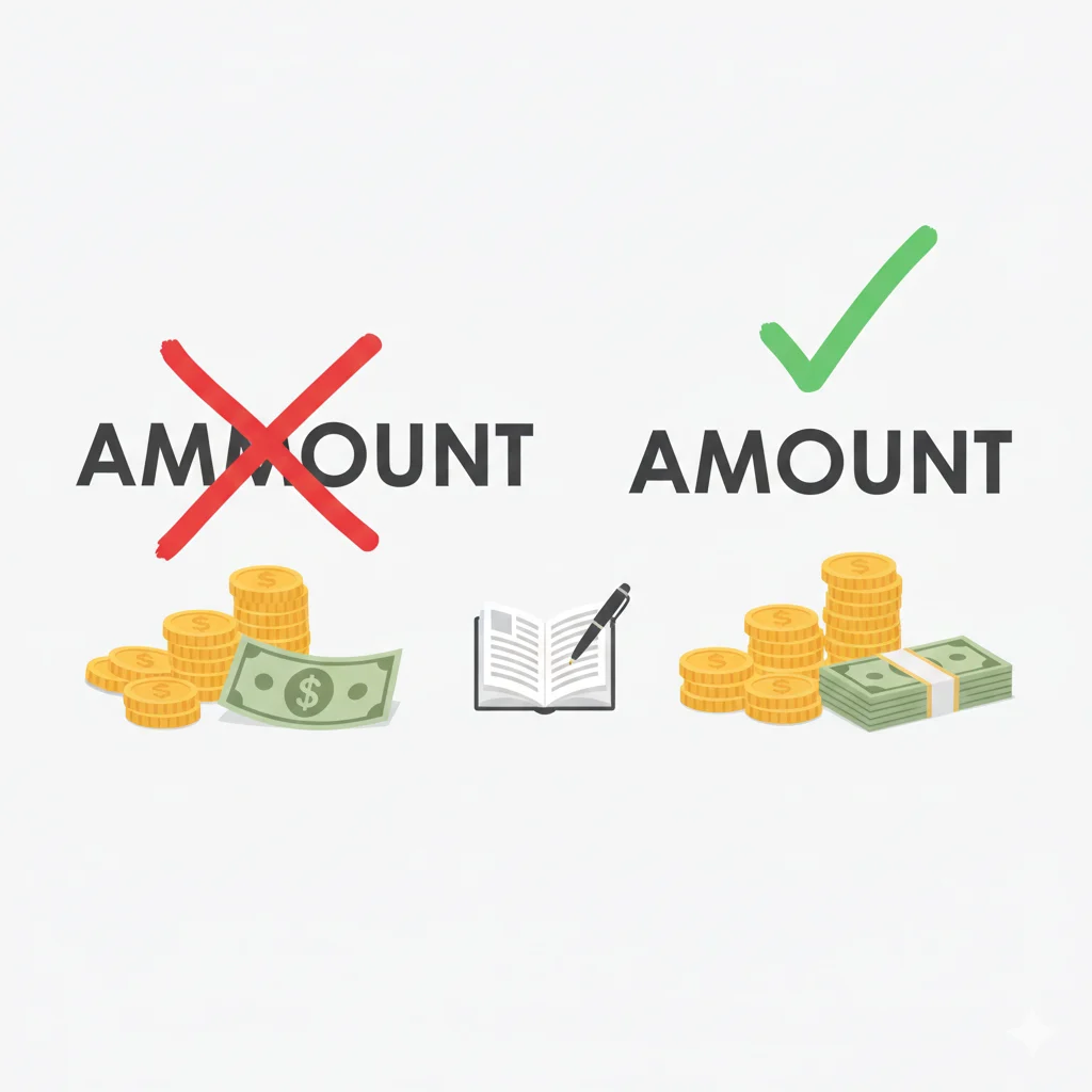 amount or ammount