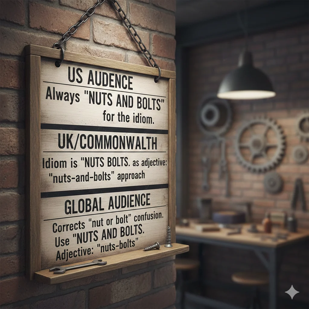 nut or bolt (contextual, but not spelling)