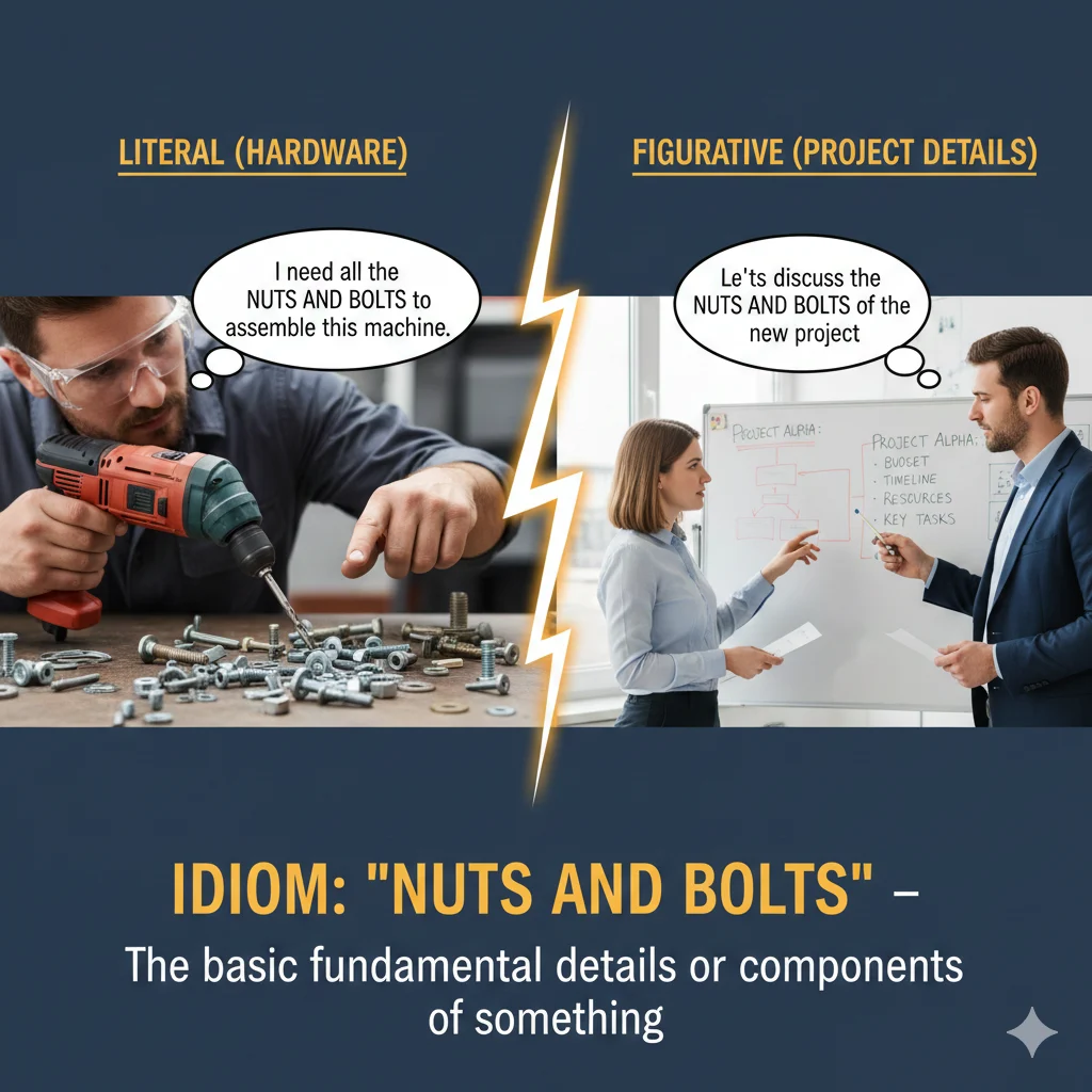 nut or bolt (contextual, but not spelling)