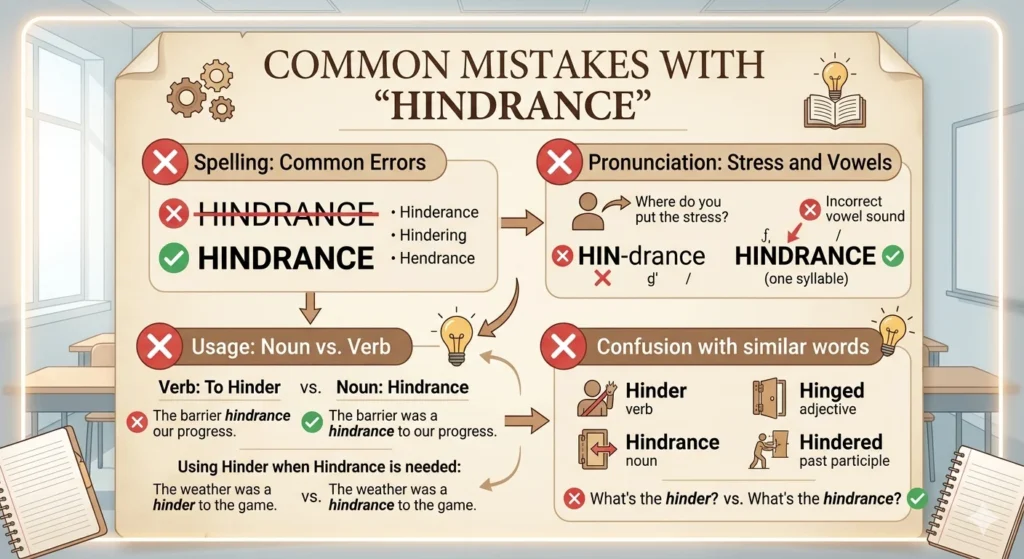 hinderance or hindrance