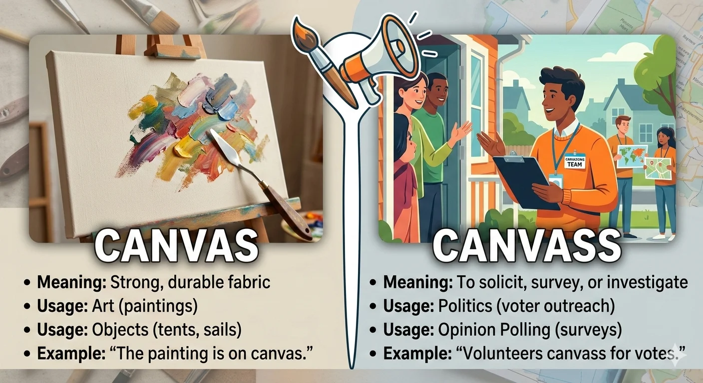 canvas or canvass