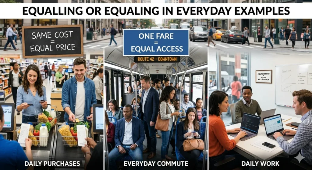 equalling or equaling