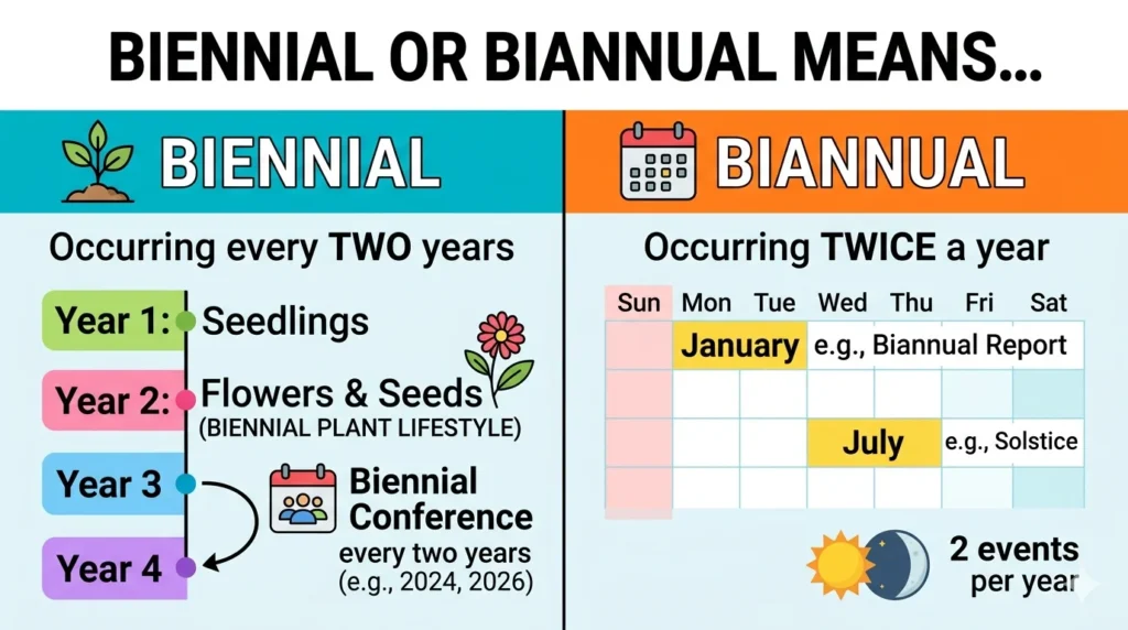 biennial or biannual