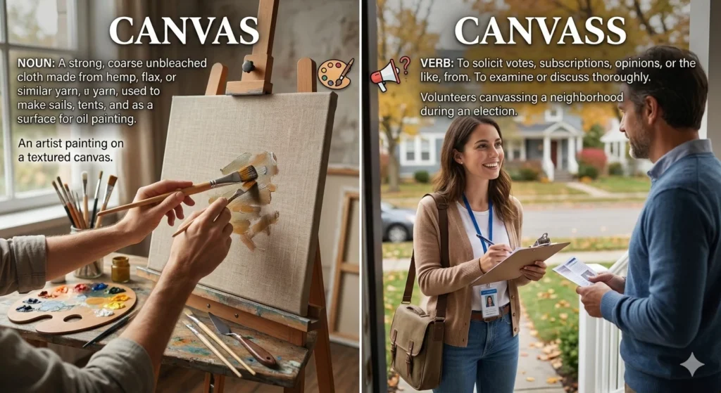 canvas or canvass
