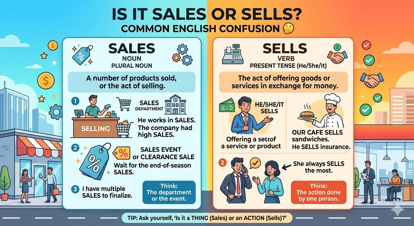 sales or sells