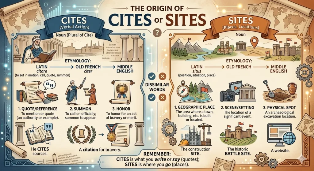 cites or sites