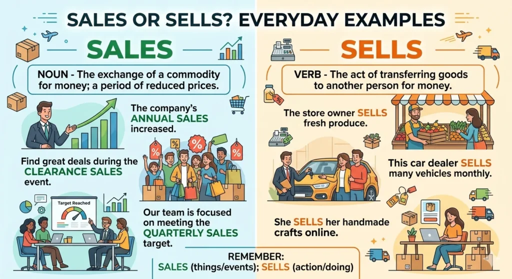 sales or sells